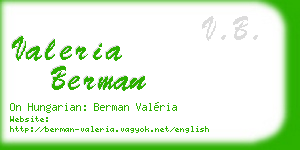 valeria berman business card