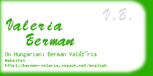 valeria berman business card